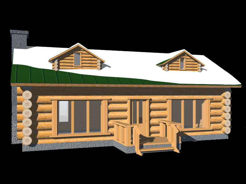 Log Cabin Model Image 8x6