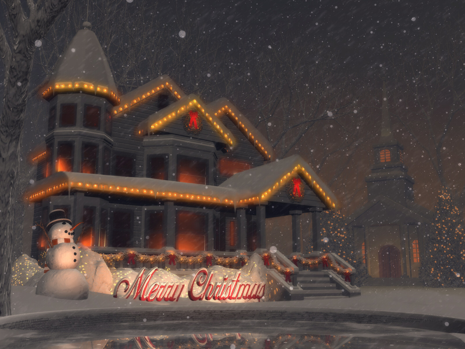 Christmas Village 2017 16x12